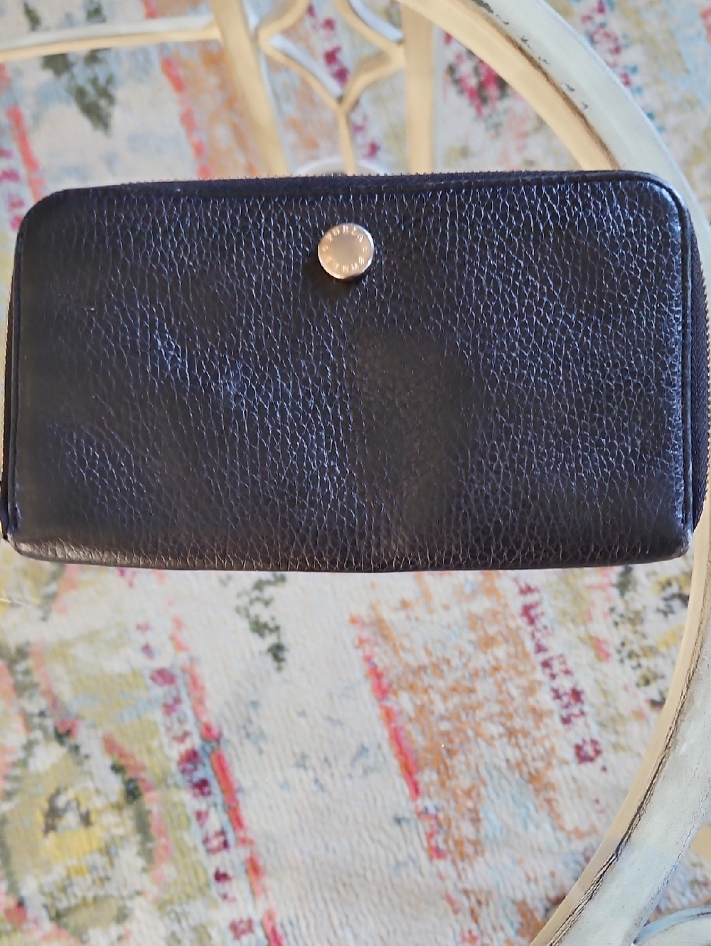 Furla Large Black Leather Wallet